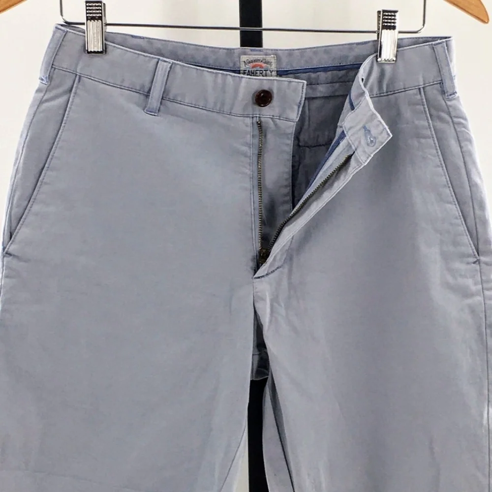 Faherty Mens Shorts Chino Stretch Blue 9.5